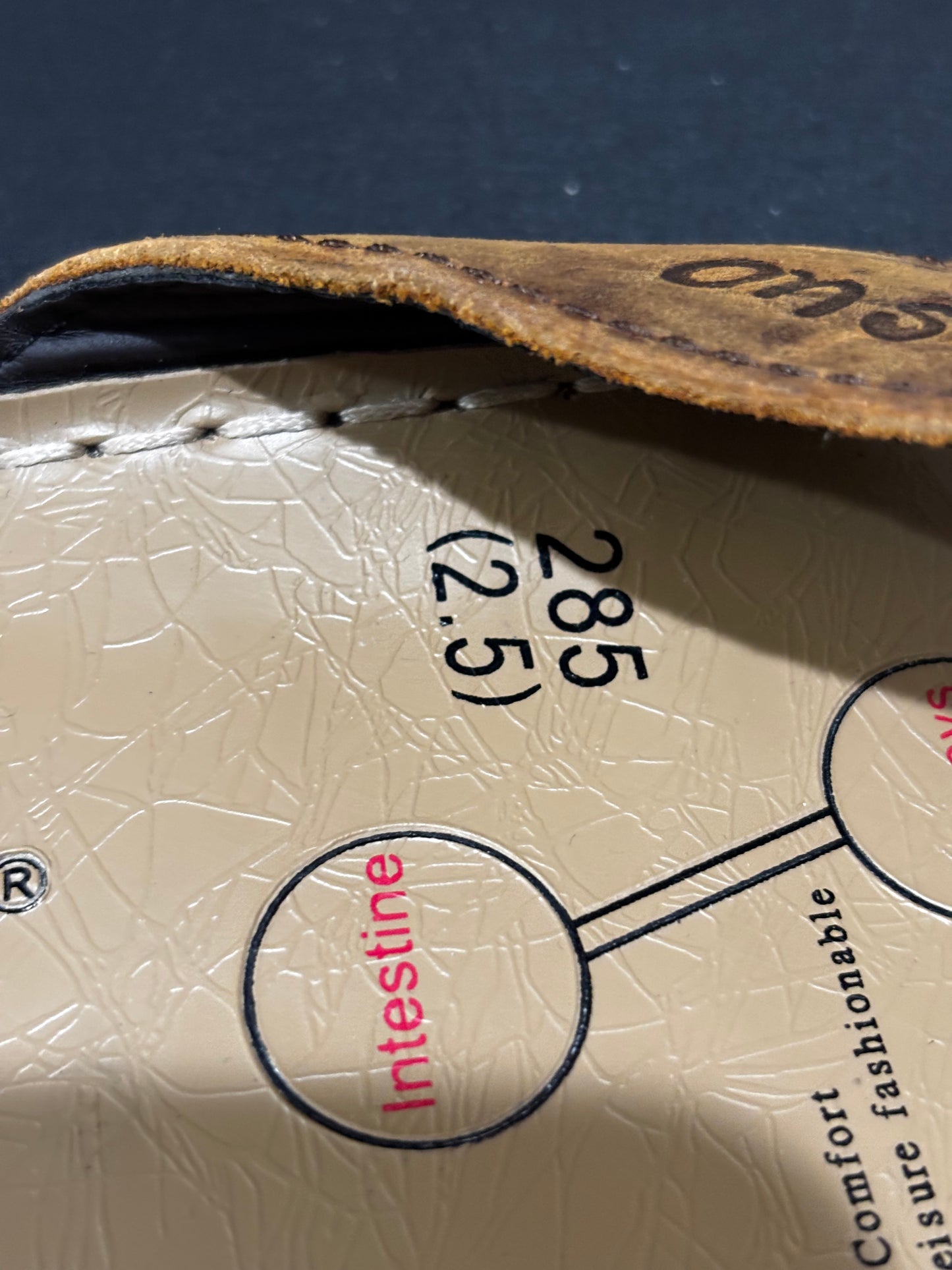 Z.Suo Men’s Brown Leather Flip Flops size 12