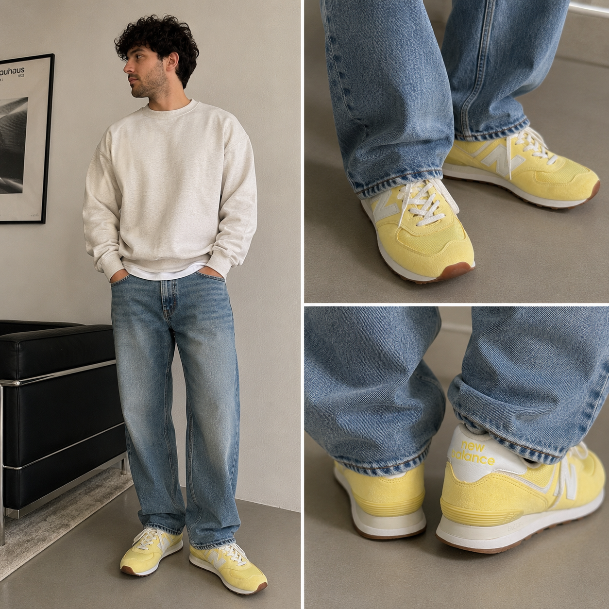 New Balance 574 Yellow Sneakers Mens 12