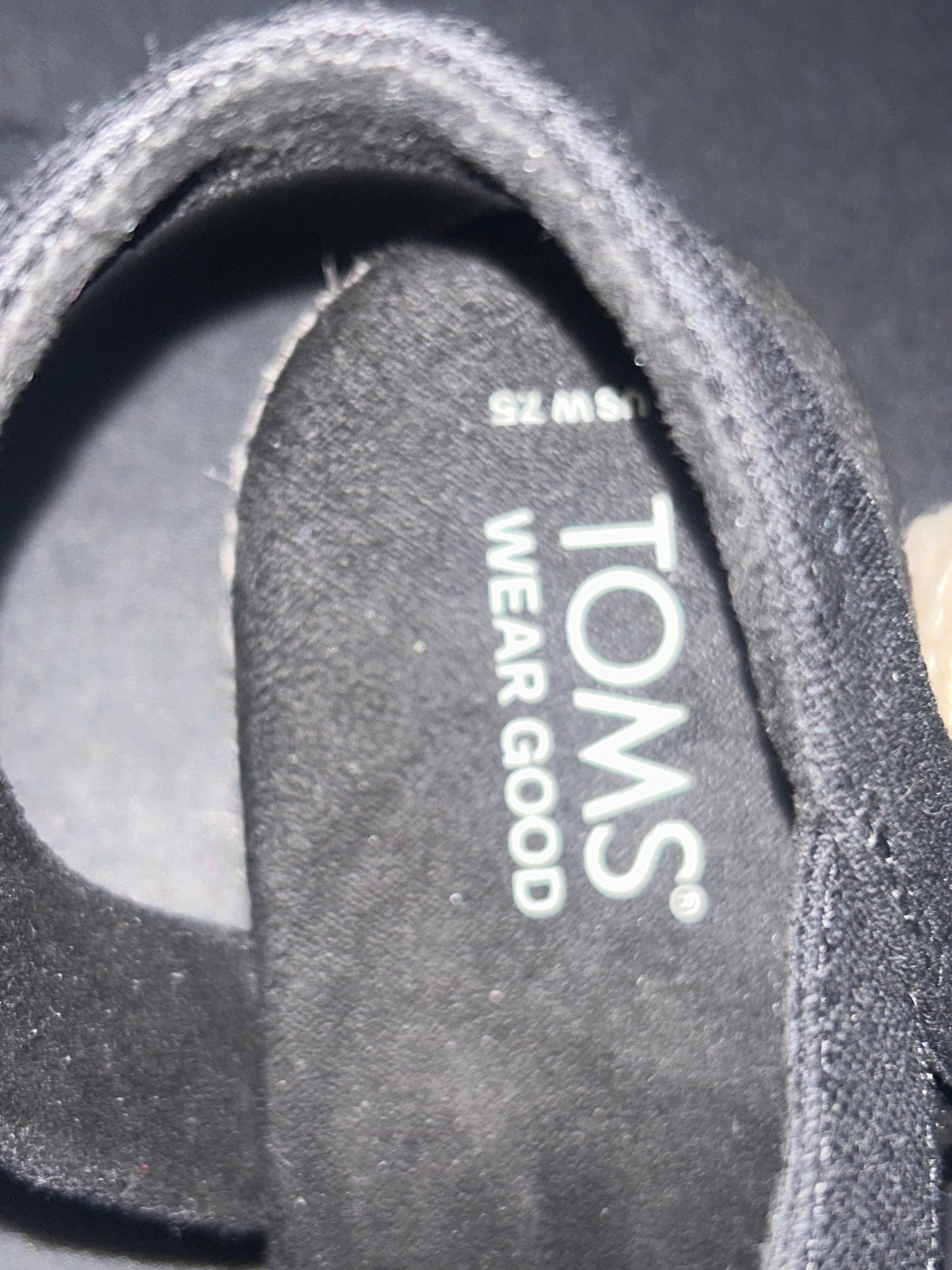 TOMS Women’s Black Wedge Espadrilles size 7.5