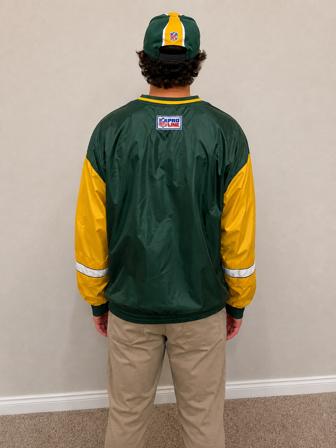 Nike Pro Line Vintage Green Bay Packers NFL Reversible Pullover - Size XL