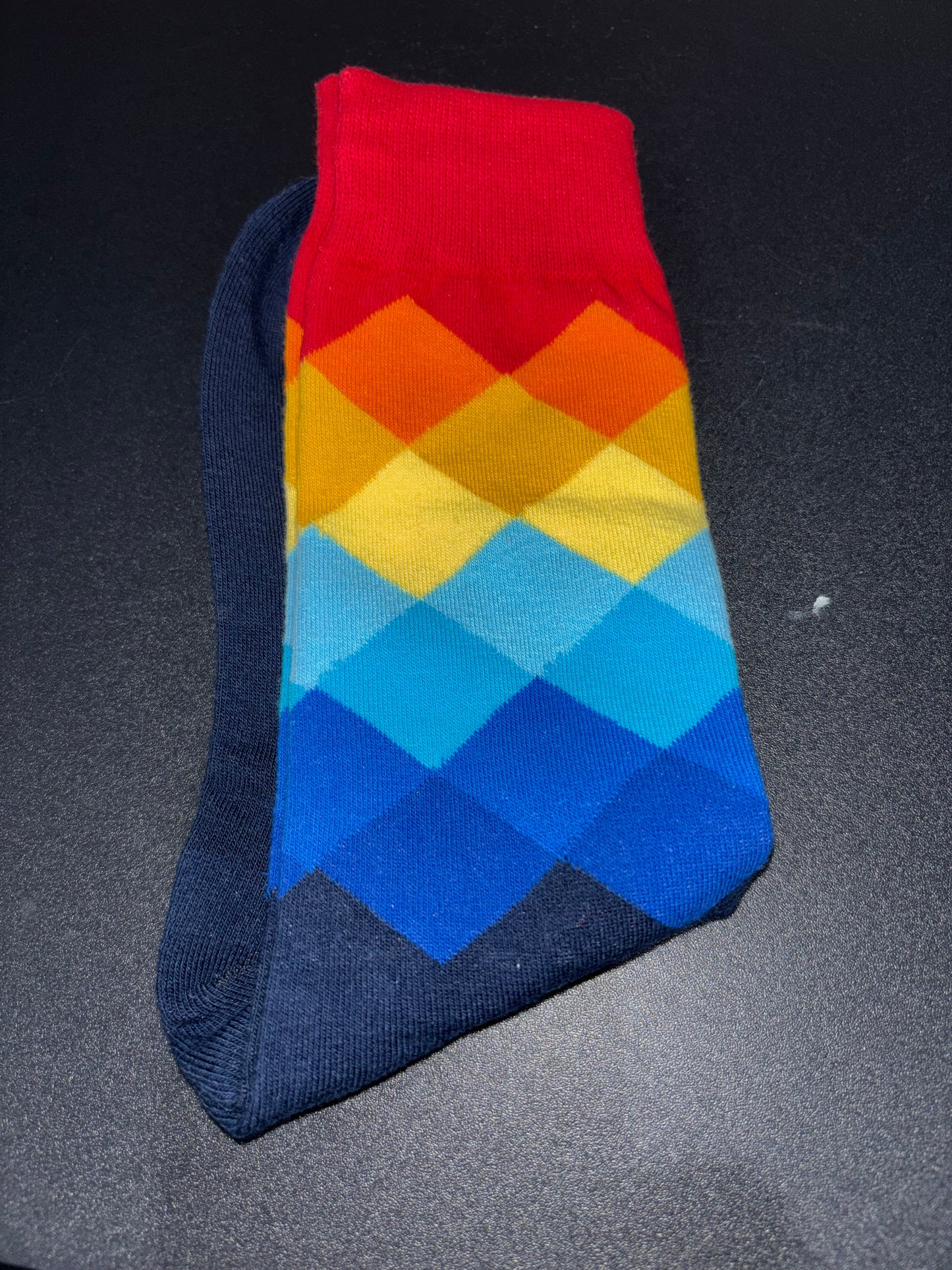 Rainbow Diamond Design socks
