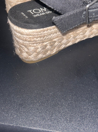 TOMS Women’s Black Wedge Espadrilles size 7.5