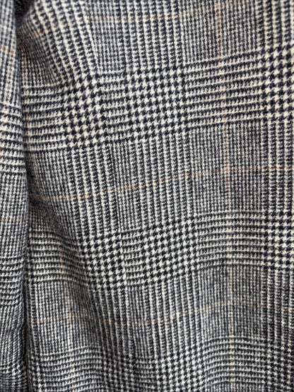 Thomas Grant, houndstooth plaid 100% camel hair suit jacket 46 long