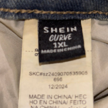 Jean Maxi skirt with ruffles women’s 1X new with tags by SHEIN