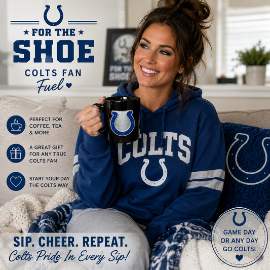 Indianapolis Colts black coffee mug