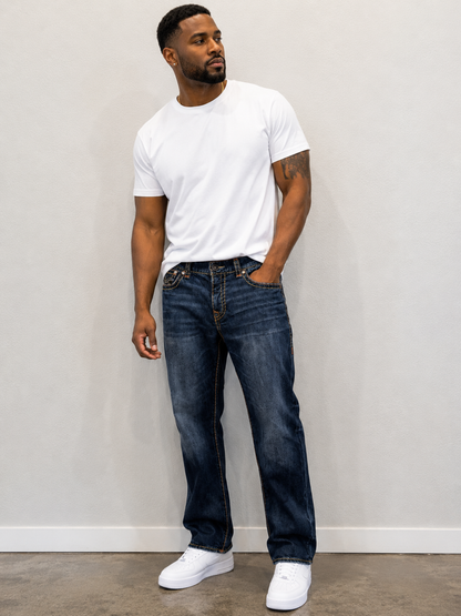 True Religion “Ricky” Relaxed Straight Leg Jeans Size 38