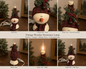 Vintage Christmas Snowman Lighted Table Lamp