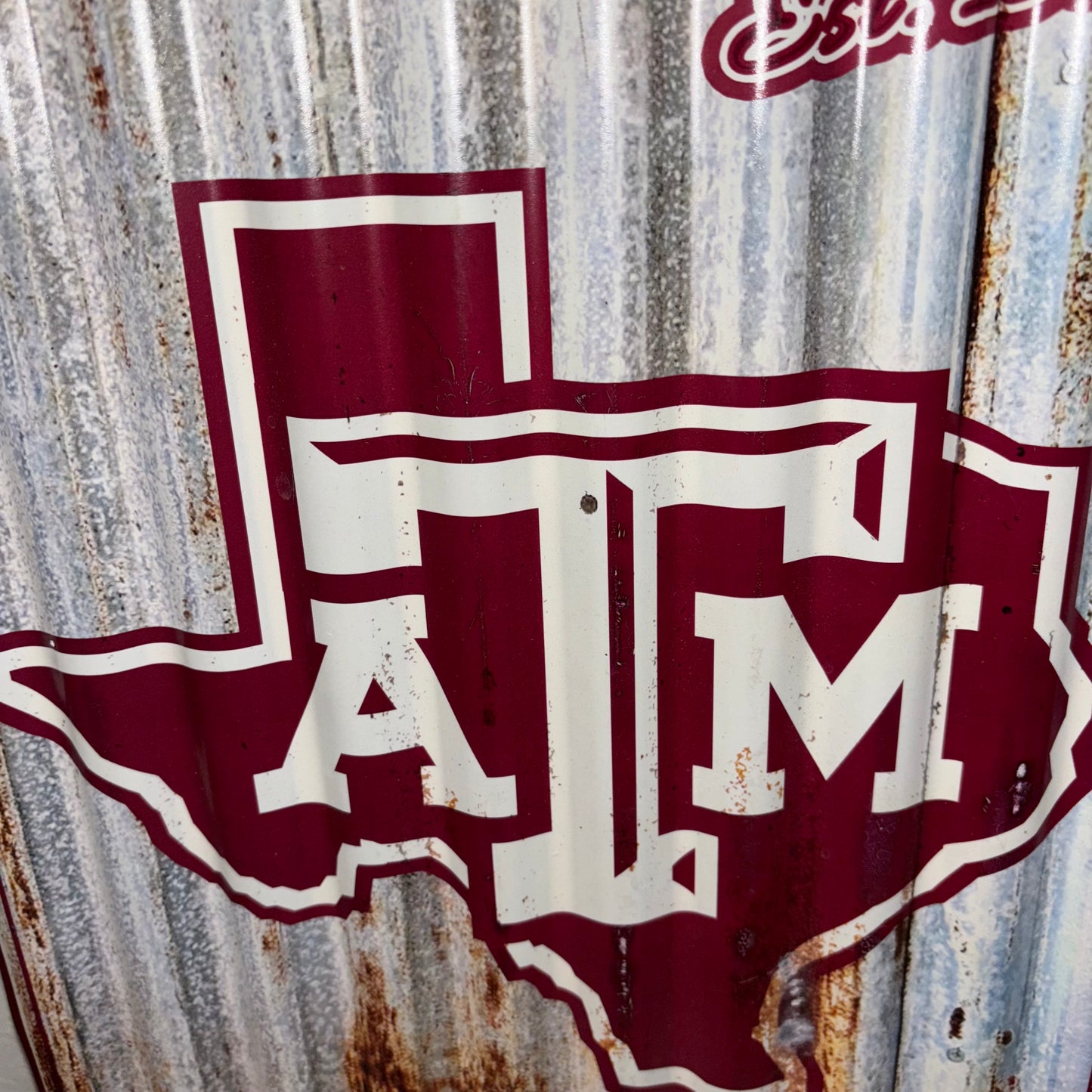 Texas A&M Rustic Football Wall Decor 12x21 inches