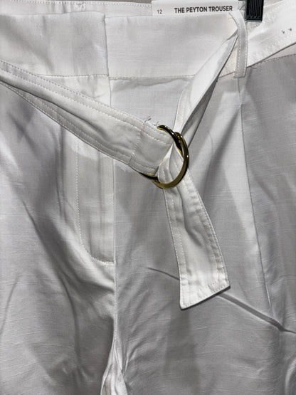 Loft white wide leg trouser pants women’s size 12 tall