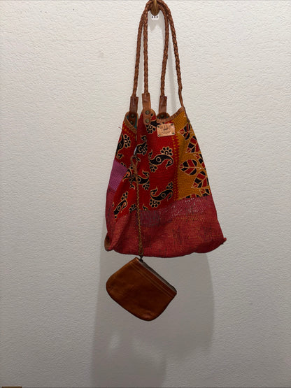 Will leather and Textile Tote with leather wallet Women’s
