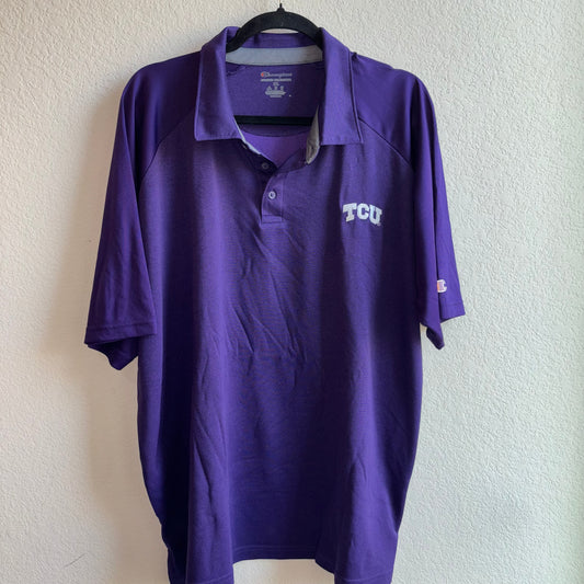 Texas Christian University (TCU) ￼Purple Men’s 2XL Polo by Champion
