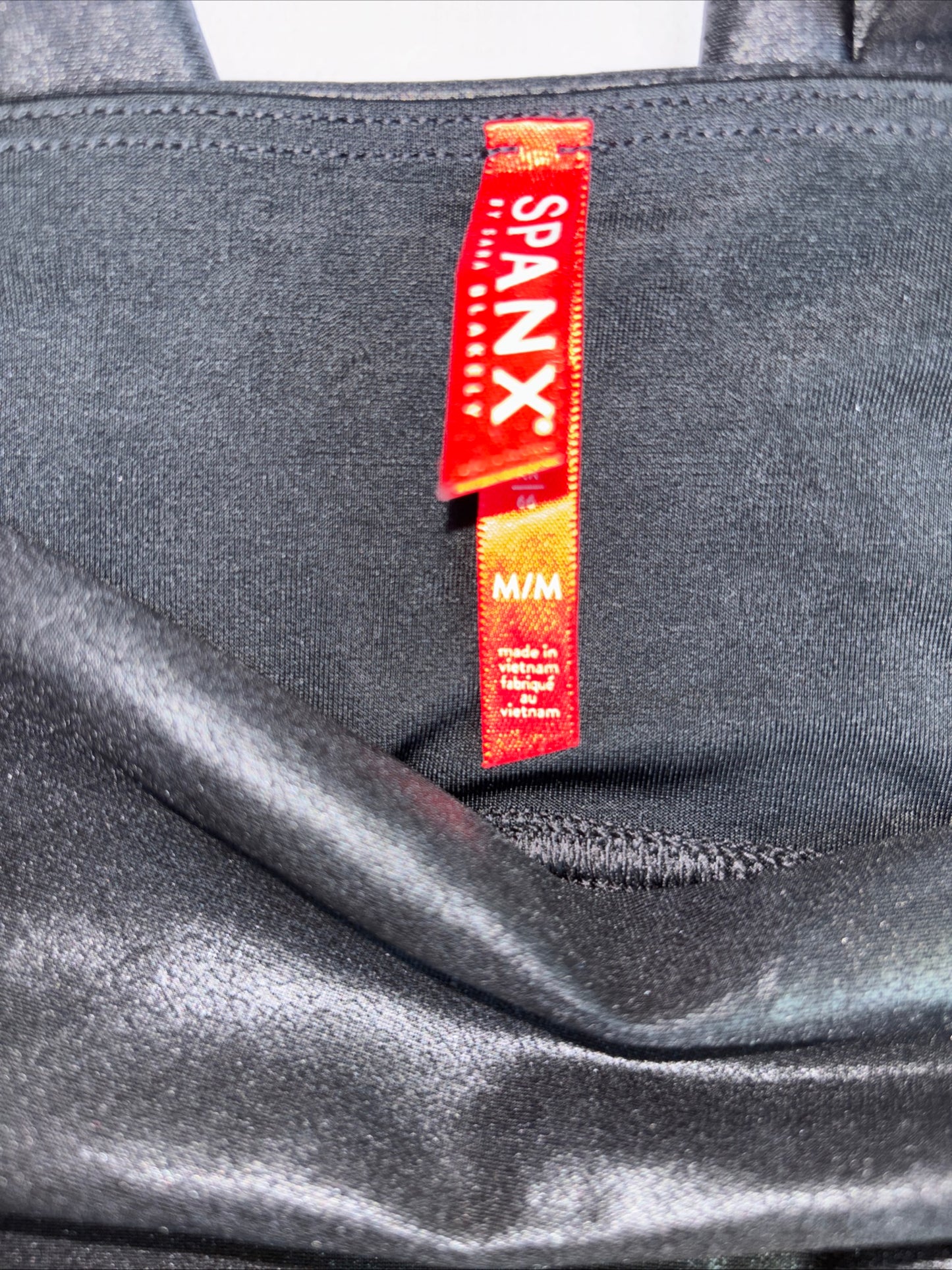 Spanx faux leather, black leggings, size medium women’s