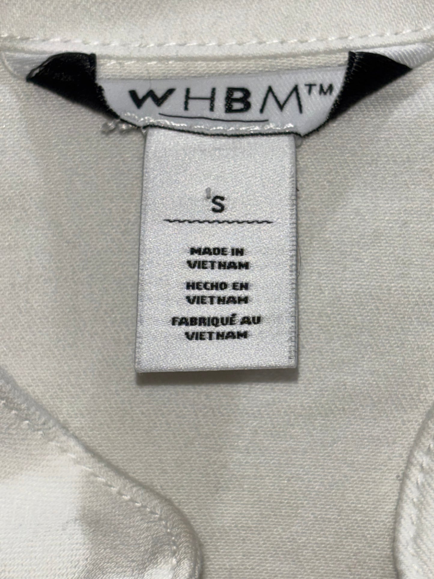 White House Black Market White Denim Ruffled Jacket Women’s size SM
