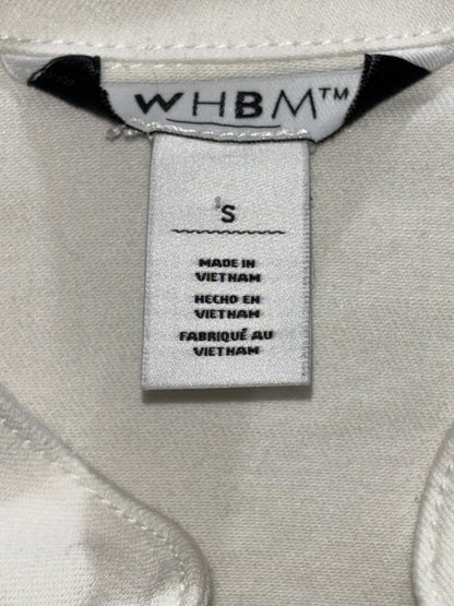 White House Black Market White Denim Ruffled Jacket Women’s size SM