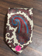 Cream, Blue, Red, Paisley Design Tie 100% Polyester 58”