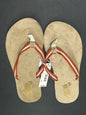 Personal Identity Women’s Orange Striped Flip Flops size 10
