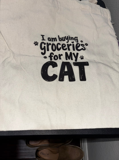 Cat Themed Canvas Tote Bag