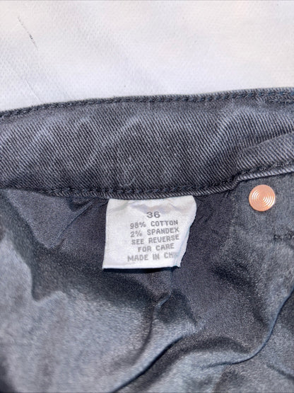 Kilogram men’s size 36 black stone wash jeans wide leg stretch