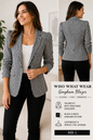 Black and White Gingham Blazer by Who What Wear