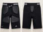 Adidas black goalie padded compression shorts size large ￼