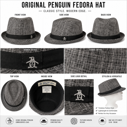 Original Penguin Gray Fedora style hat
