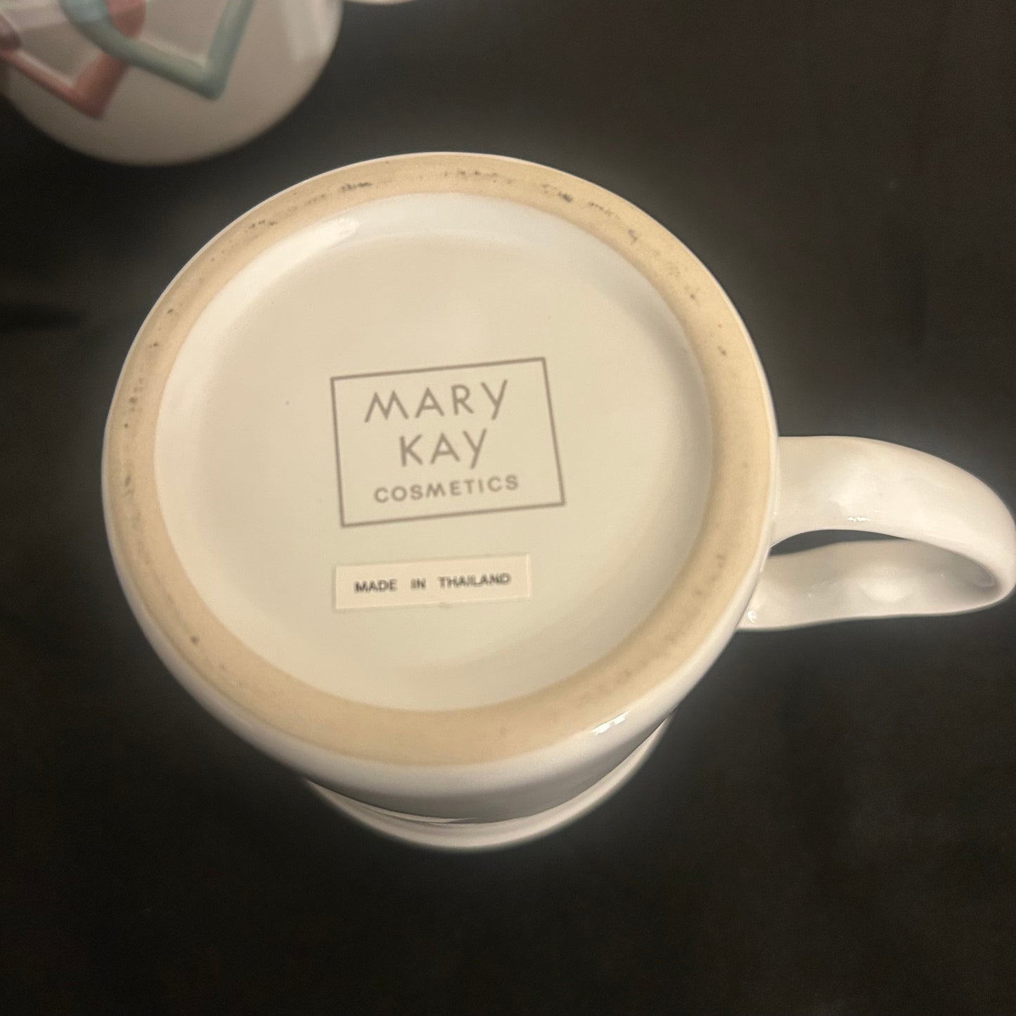 Mary Kay We hite Pink Purple and Blue Trio Heart Mugs set of 4