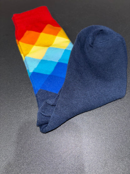 Rainbow Diamond Design socks