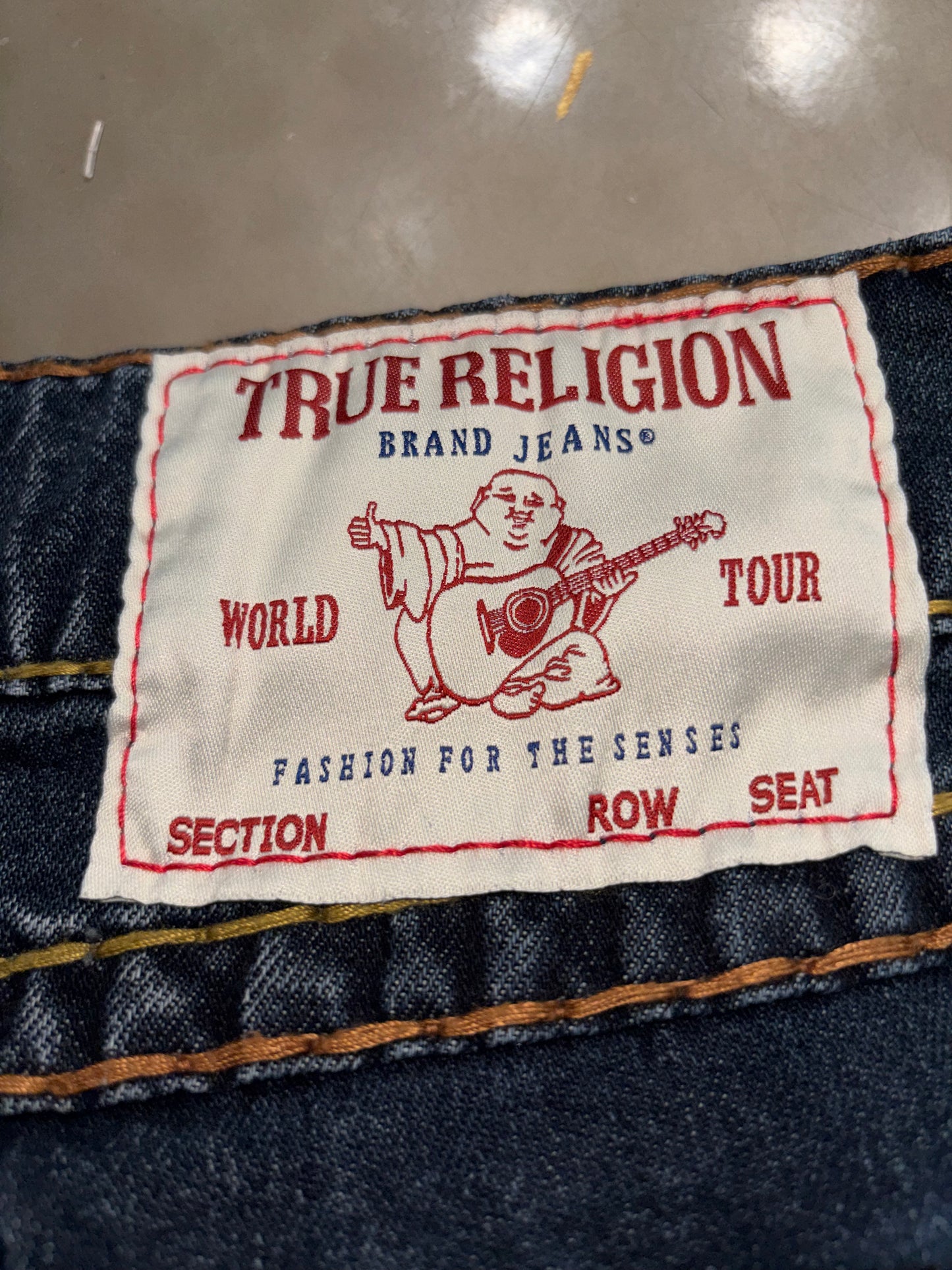 True Religion “Ricky” Relaxed Straight Leg Jeans Size 38