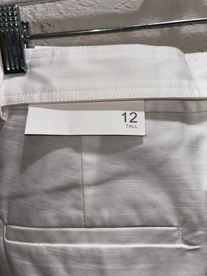 Loft white wide leg trouser pants women’s size 12 tall