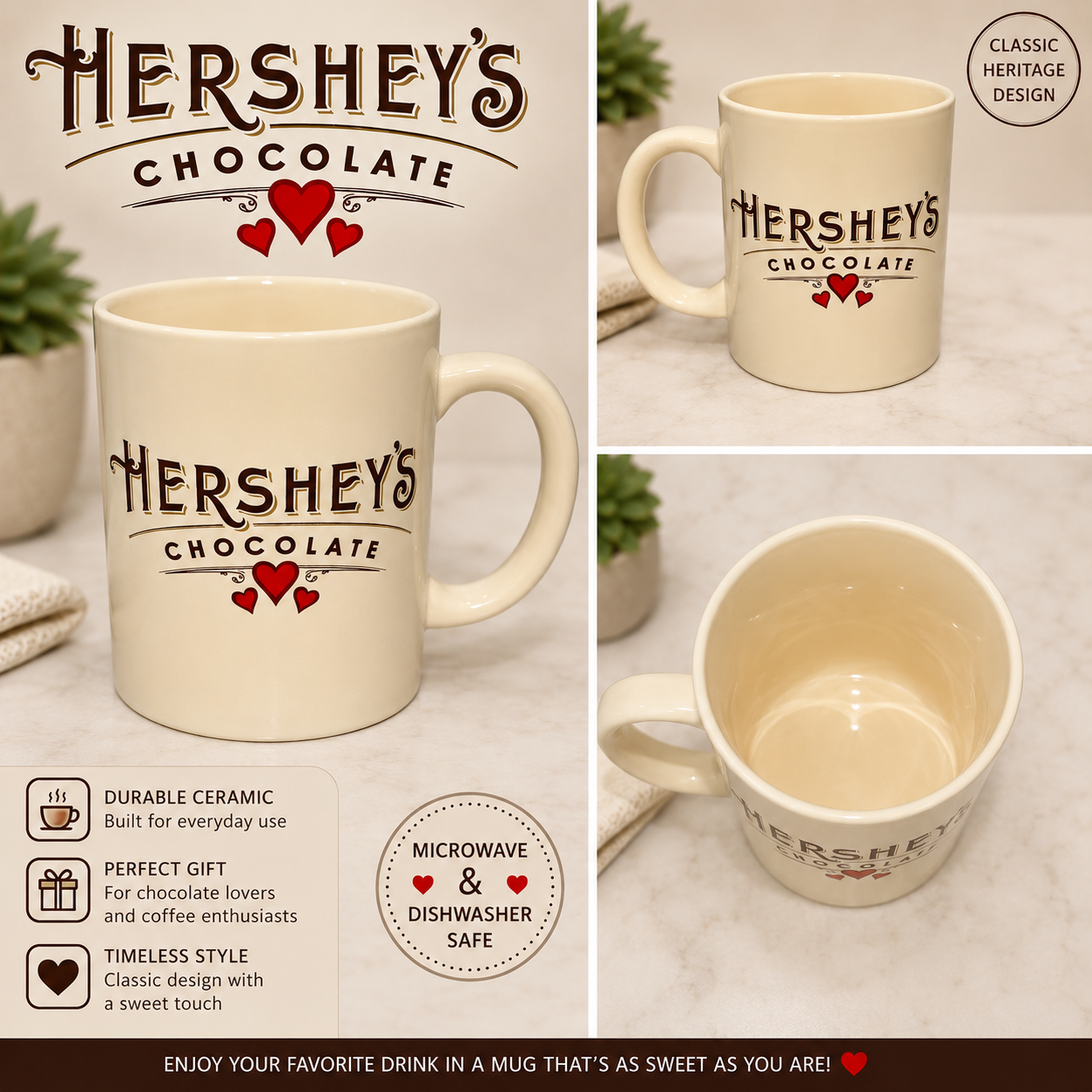 Hershey’s Chocolate Mug. Extra Large capacity