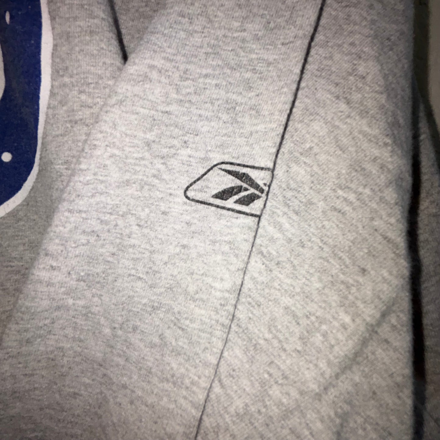 Vintage NFL Team Apparel, Indianapolis Colts gray with blue horseshoe logo,  long sleeve shirt, size 2XL