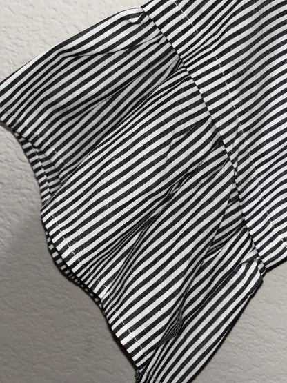 Listicle Women’s Striped Ruffle Blouse size Large