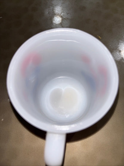 Raggedy Ann and Andy milk glass vintage coffee cup