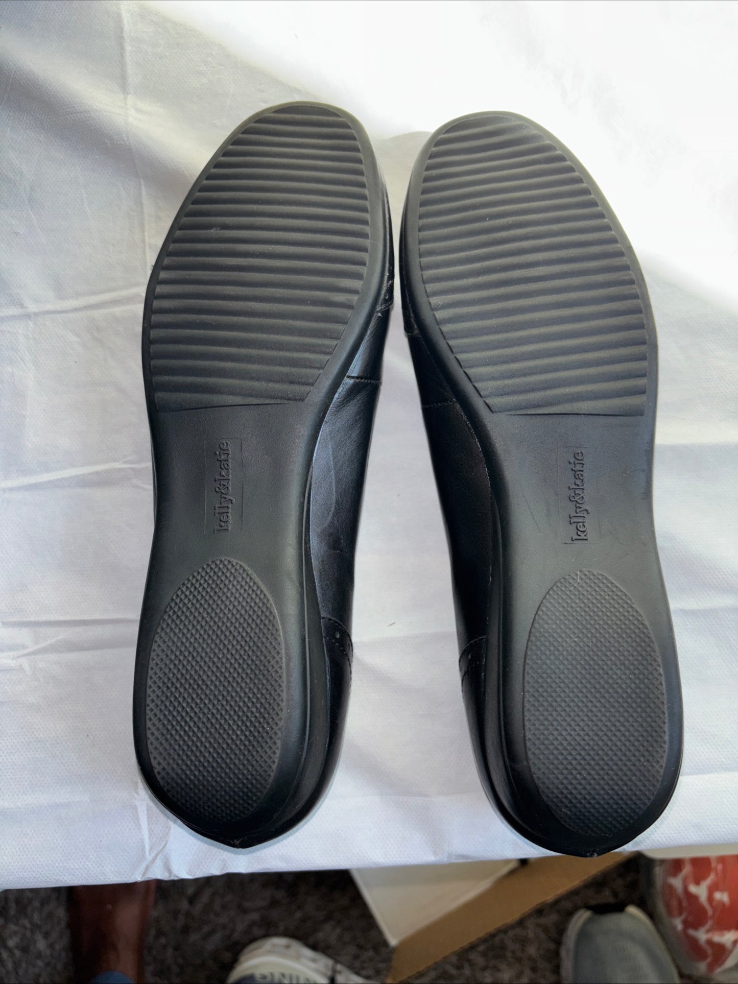 Kelly and Katie, black leather slip on loafer shoes women’s size 11 New