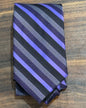 J.Ferrar Black & Purple Striped Tie 57” 100% Polyester