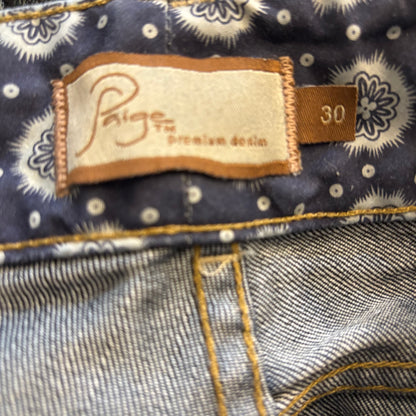 Paige women’s blue bootcut jeans, size 30