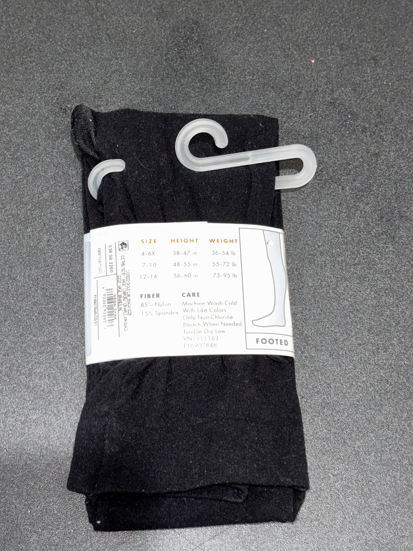 Cat and Jack Girls Black Tights size 7-10