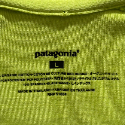 Patagonia lime green golf polo mens large
