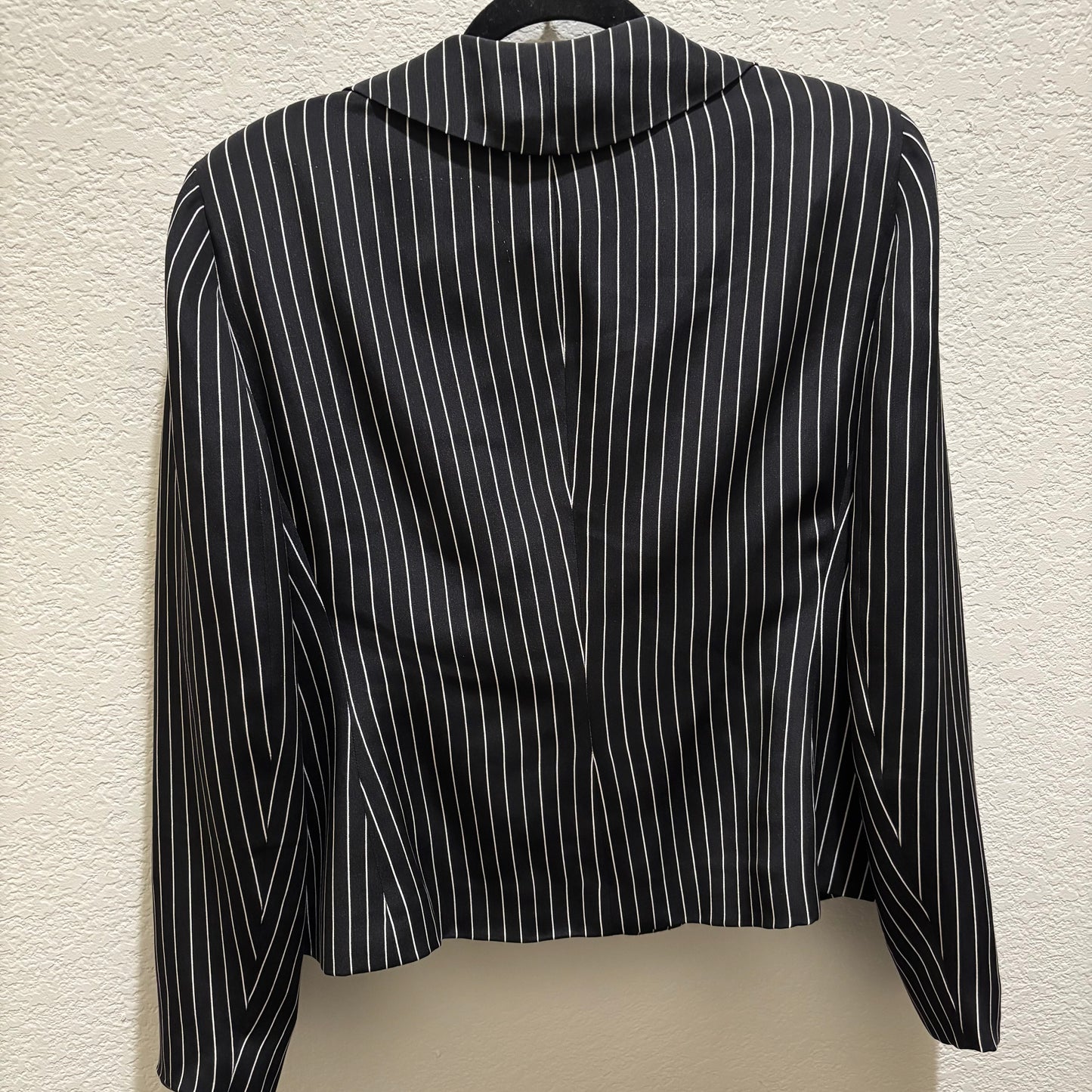 Jones NewYork Black White Striped Womens Blazer Size 10