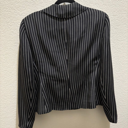 Jones NewYork Black White Striped Womens Blazer Size 10