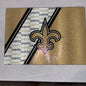 New Orleans Saints gold, black and white Glass Cutting Board/Countertop Decor