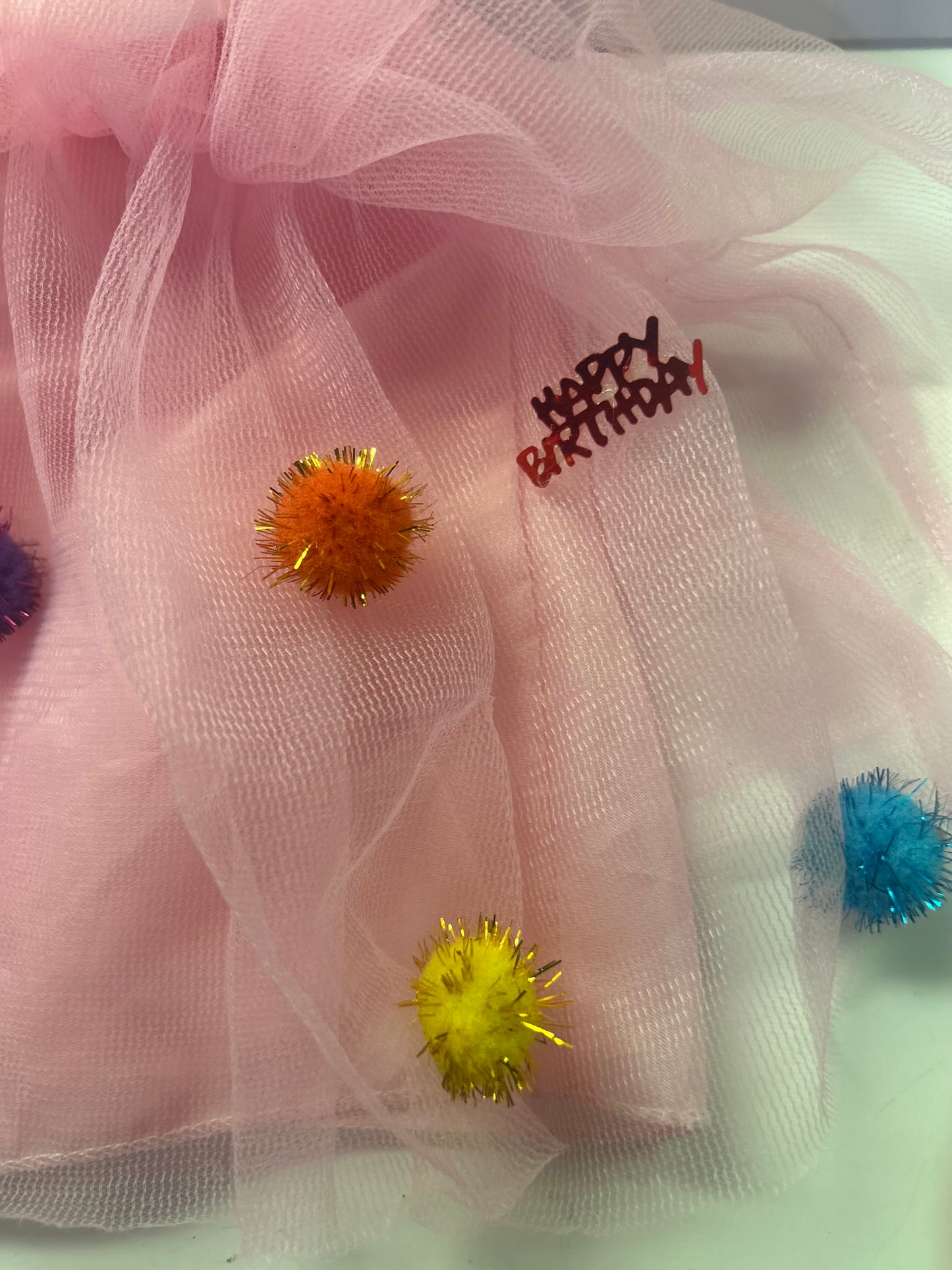 Lulu Pink Happy Birthday TuTu Skirt and Tiara Hair-clip set (toddler)