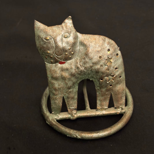 Cat Metal tea light holder
