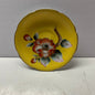 Yellow Decorative saucer w/ Flower Design & Gold Trim Vintage