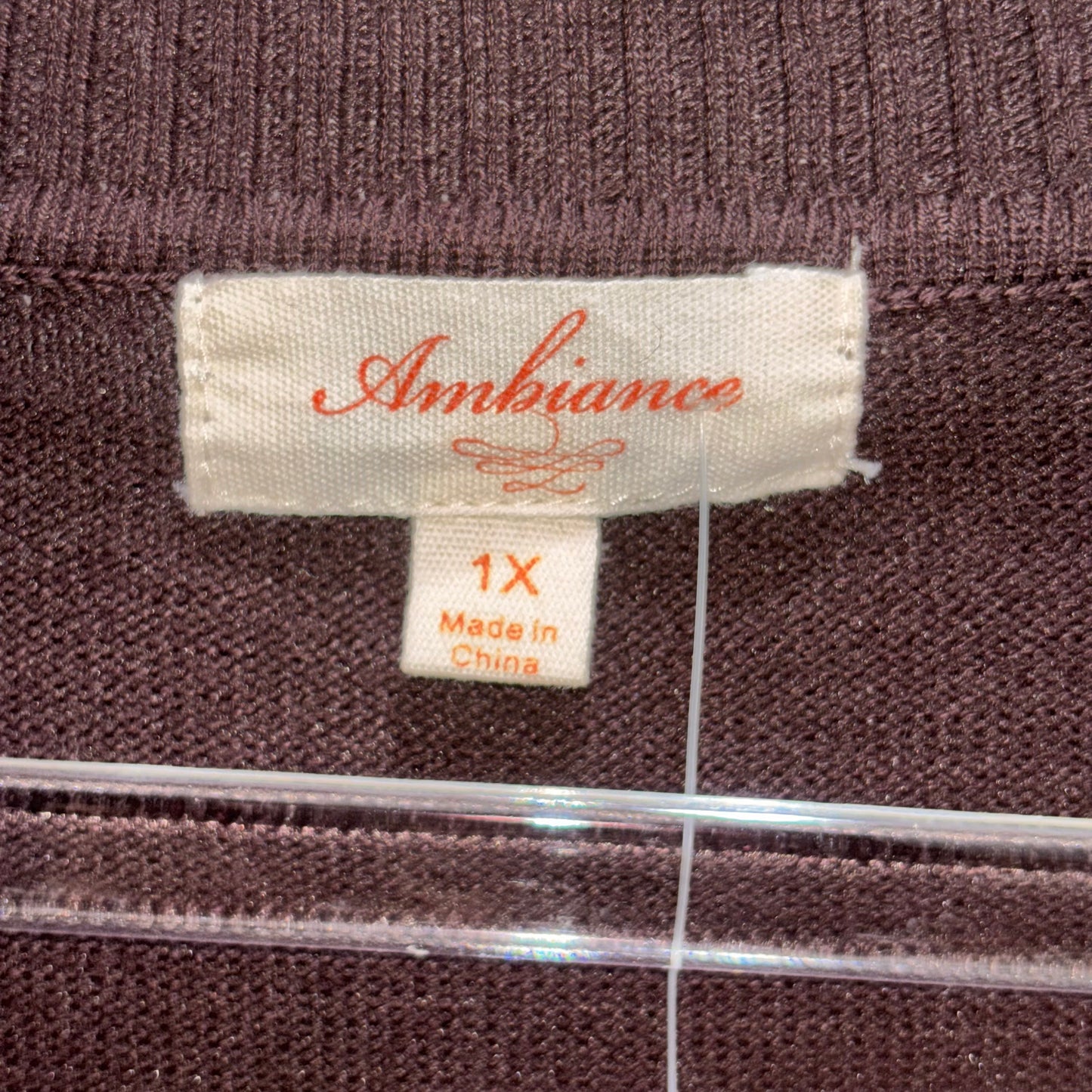 Womens Expresso Brown V neck sweater size 1X