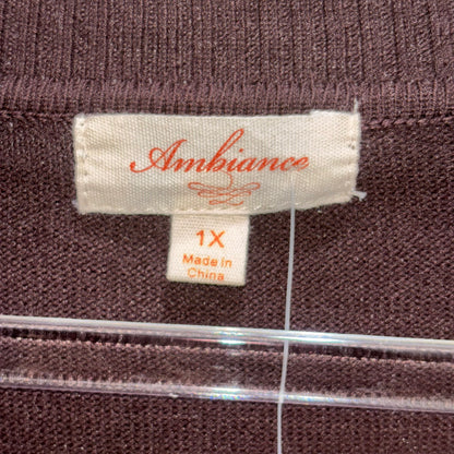 Womens Expresso Brown V neck sweater size 1X