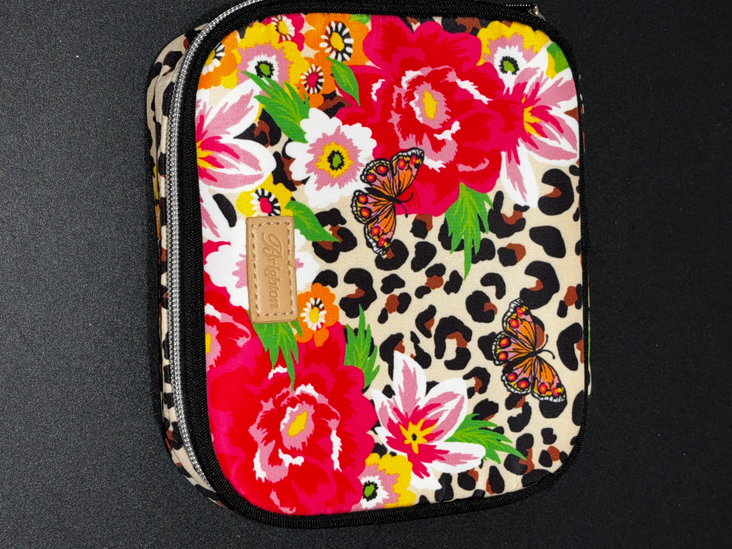 Brighton Leopard Floral Pattern Traveling Jewelry Case