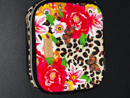 Brighton Leopard Floral Pattern Traveling Jewelry Case