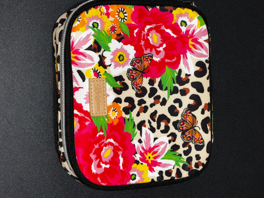 Brighton Leopard Floral Pattern Traveling Jewelry Case
