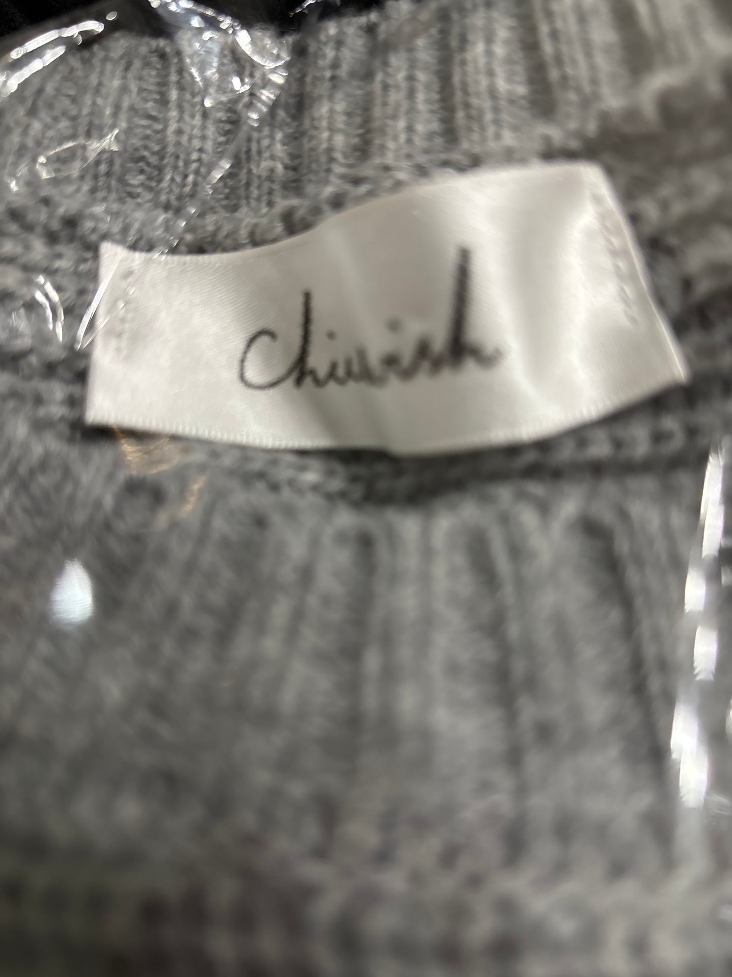 Women’s Gray Ruffled Sleeve Sweater by Cherish